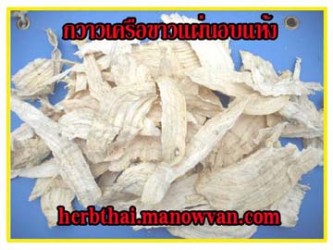 กวาวเครือขาวชนิดแผ่น อบแห้ง